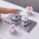 Cute Flower Toilet Button for Nail Art, Universal Toilet Tank Switch Button, Toilet Lid Lifter