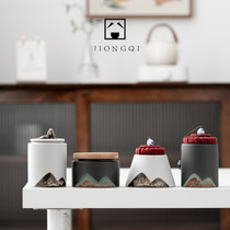 Mini-portable pot sealing tank mini-portable household ceramic Chinese style retro-creative Chinese style custom