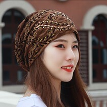 Summer cool gauze hat travel to Yunnan Suitable for covering white hair hat thin hook flower hollow travel photo Sanya