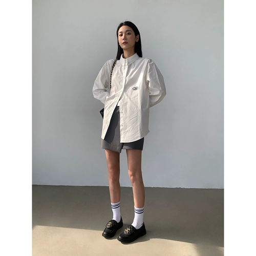 Трехмерная осенняя рубашка, дизайнерский лонгслив, с вышивкой, тренд сезона