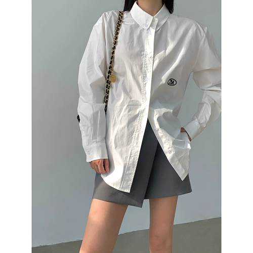 Трехмерная осенняя рубашка, дизайнерский лонгслив, с вышивкой, тренд сезона