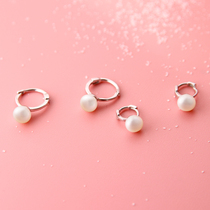 S925 Pure Silver Ear Button Female Freshwater Pearl Earrings Delicate Mini Earrings 2022 Summer New Earrings