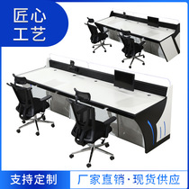 Monitoring console double triple workstation five-link and six-link command center security dispatching station cabinet control console