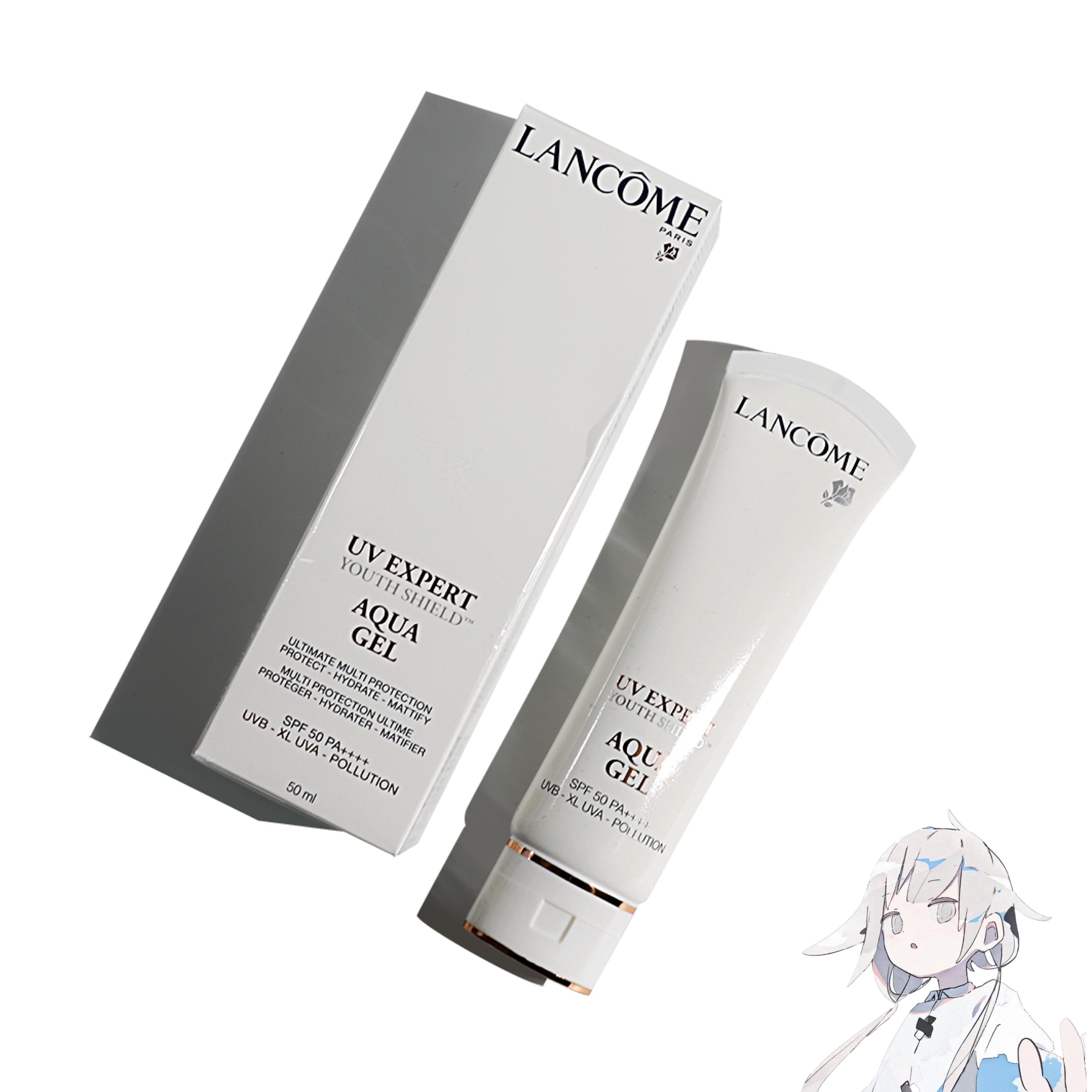 Date Upper Lancome New version Lancome UV sun protection Isolation 50ml small white tube air sensation refreshing GEL gold
