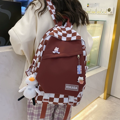 Дизайнерский ранец, универсальная сумка через плечо, вместительный и большой рюкзак для школьников, ноутбук для путешествий, тренд сезона, для средней школы, подходит для подростков