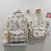 Розовый рюкзак+сумка для пополнения (с висящим кроликом)