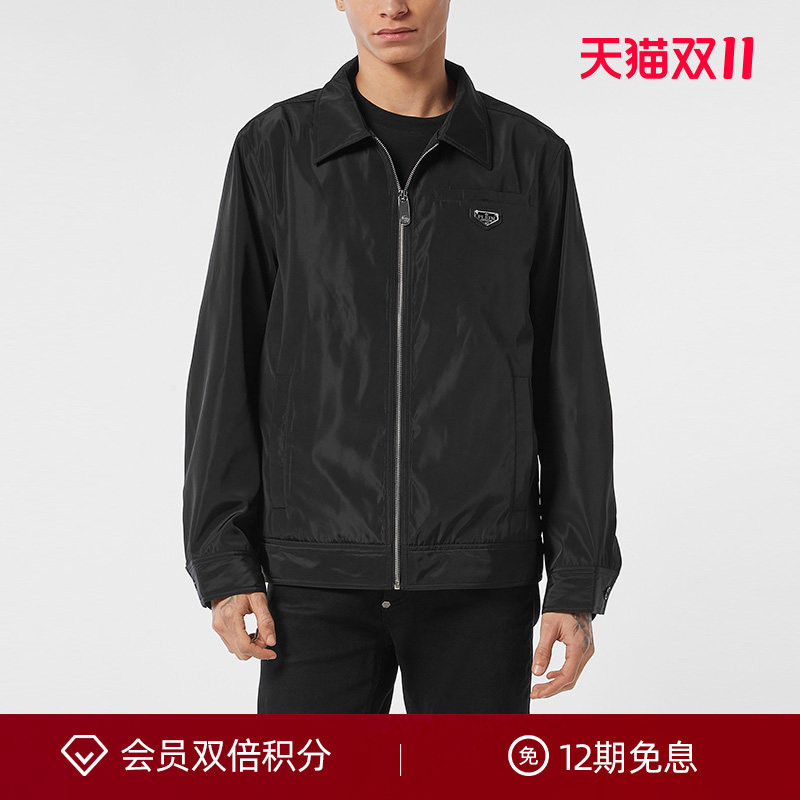 Philipp Plein 2026 Men's Classic Logo Simple Lapel Jacket Autumn and Winter Exquisite Outwear