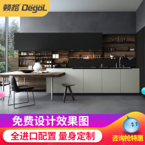 Dunge integrated kitchen custom kitchen cabinets modern minimalist kitchen decoration quartz stone countertop kitchen cabinet customization