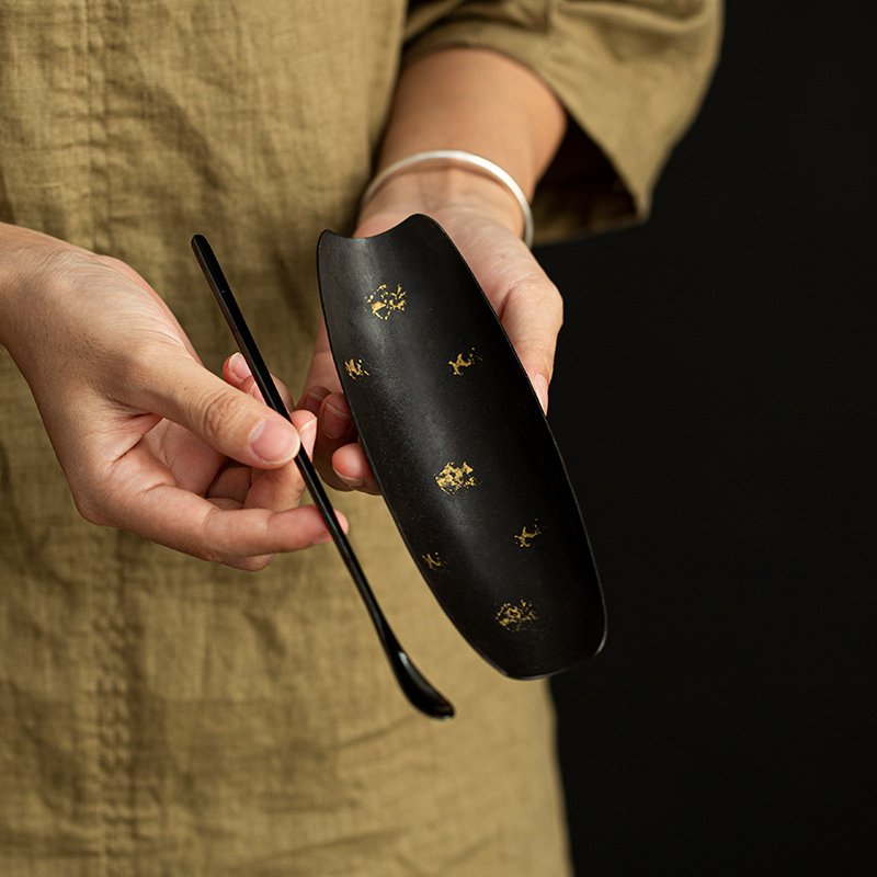 Retro Wind Great Lacquer Tea Lotus Tea Then Suit Old Iron Tea Dialing Day Style Handmade Tea Spoon Kongfu Tea With Tea Dao Spare Parts-Taobao