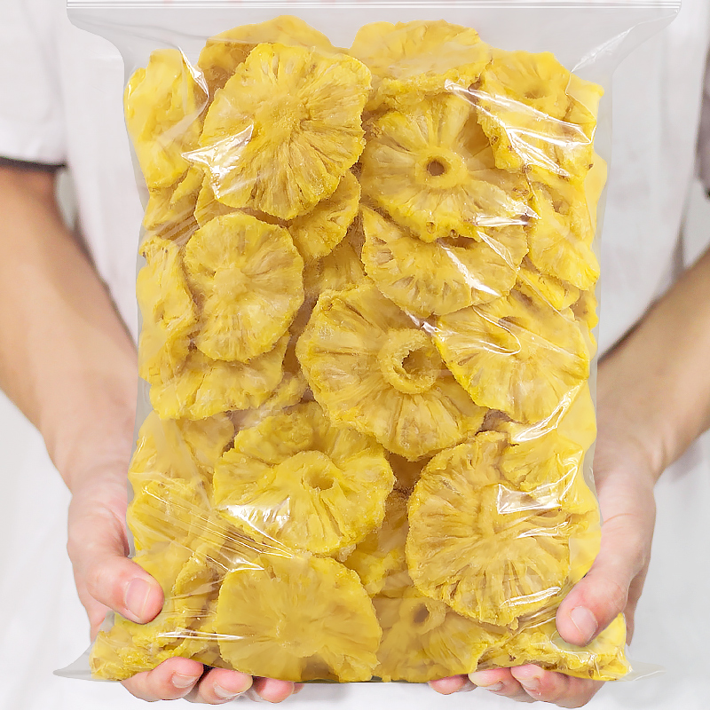 Great Qifeng pear dried fruit dried pineapple slices ring 500g Wholesale original taste fruit slice pineapple dried slice snacks