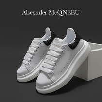 Headlayer cow leather McQuampa small white shoes 2021 spring autumn new breathable genuine leather thick bottom pine pastry shoes McKon casual shoes