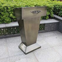 Stainless steel Lecture Desk Small Front Desk Creative minimalist registration Desk Desk Restaurants Use to host a desk property