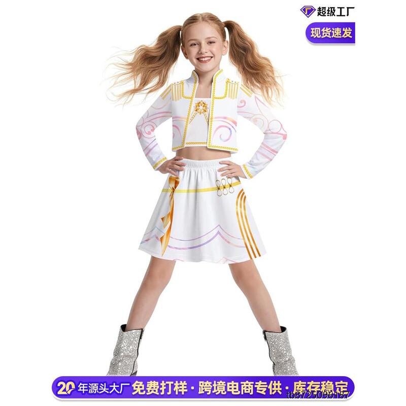 5 Amazon 2026 Girls Demon Hunter Costume Singer Children's Clothing Set Demon Hunter Girls Group Children's Performance Costume