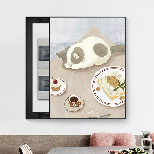 Мощный счетчик коробка декоративная живопись, избегание отверстий, кошачья жир джорун комиксы милая кошачья распределительная коробка электрическая шлюза висящая картина