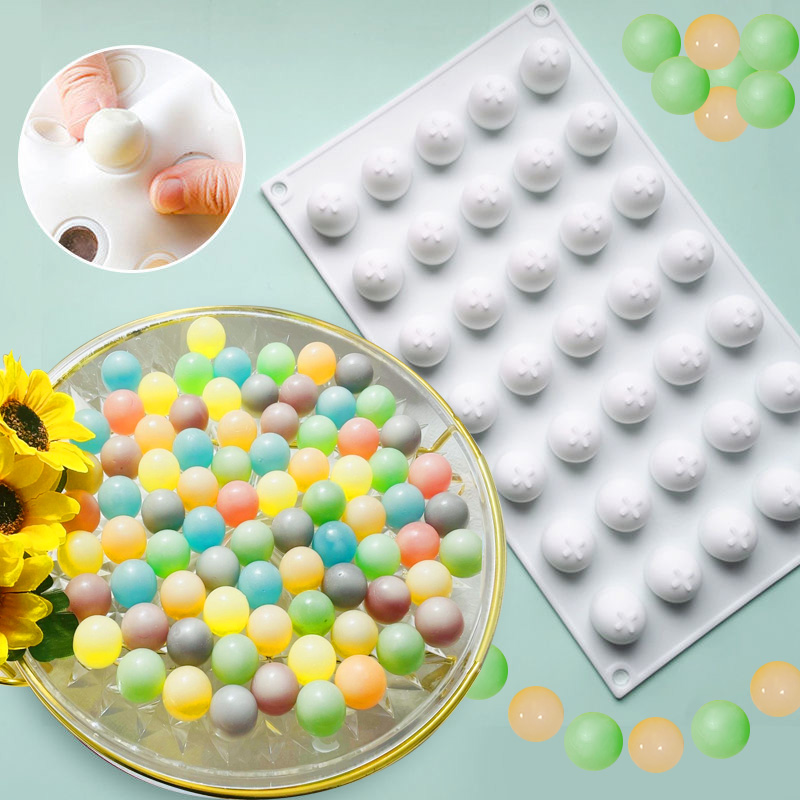 35 Even round ball wax bottle sugar mold food grade silicone gel strip bean wax stick a full set of production tools Small-Taobao