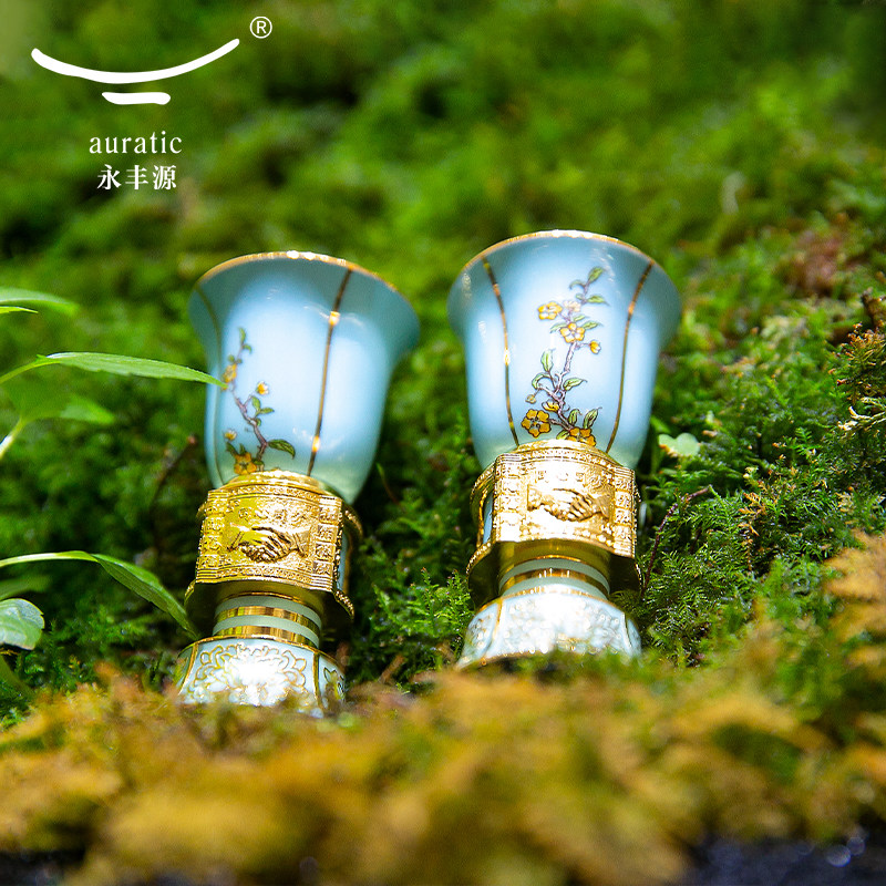 Yongfeng Source West Lake Blue Like-minded 3 pieces of wine glass can turn the creative wine glass 2 people with-Taobao