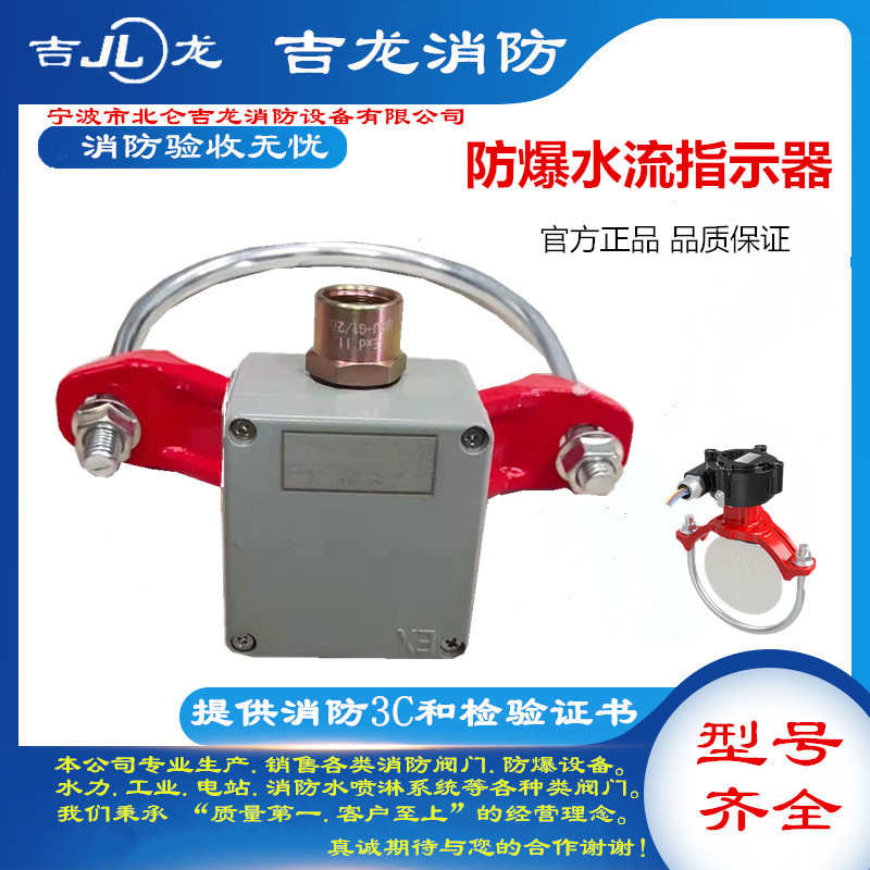 Explosion-proof water flow indicator ZSJZ saddle type fire certification thread flange type explosion-proof water flow indicator
