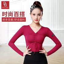 Dan Bo Luo Betty Women Latin Dance Top Dance Clothes New Modern Dance Practice Clothes Dance Clothes Ballroom Dance base shirt