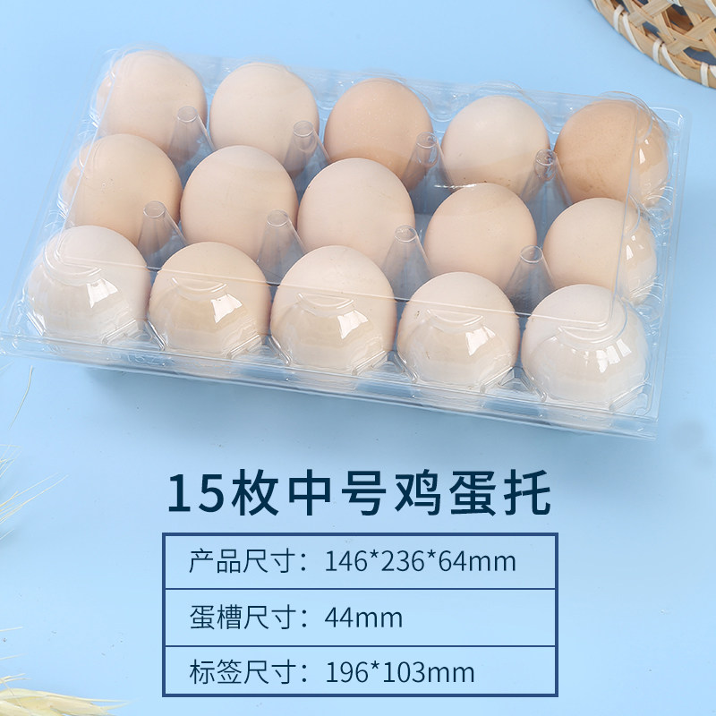 Plastic transparent 15 medium large number of eggs Disposable Earth Egg packaging box manufacturer Direct sales 100