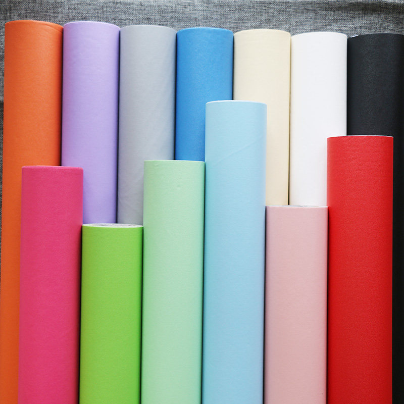 Solid color wallpaper self-adhesive dormitory female and male college students dormitory waterproof and moisture-proof bedroom desktop net red background wall wallpaper