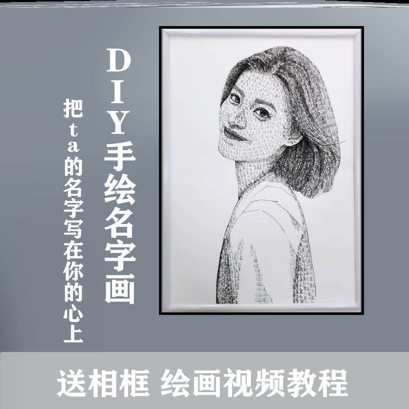 Send a boyfriend birthday present yourself to make handmade handwritten name photos Write a real photo portrait Portrait Report