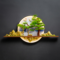 New Chinese Wall Decoration Living Room Xuanguan Sofa Background Round Wall Decoration Restaurant Light Extravagant and Welcome Guest Loose Pendant