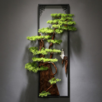 New Chinese wall hanging decoration Living room Xuanguan Background wall Decorative Tea Room Solid Simulation Greet and Welcome Pendant Zen
