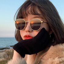 2021 women sun glasses high-end sunglasses summer photo sunscreen small face special small simple retro harbor style