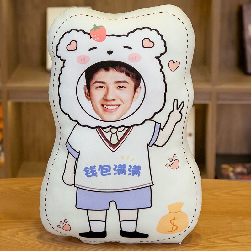 Custom pillow photo humanoid girl sleeping diy real c person head portrait custom doll couple doll double-sided doll