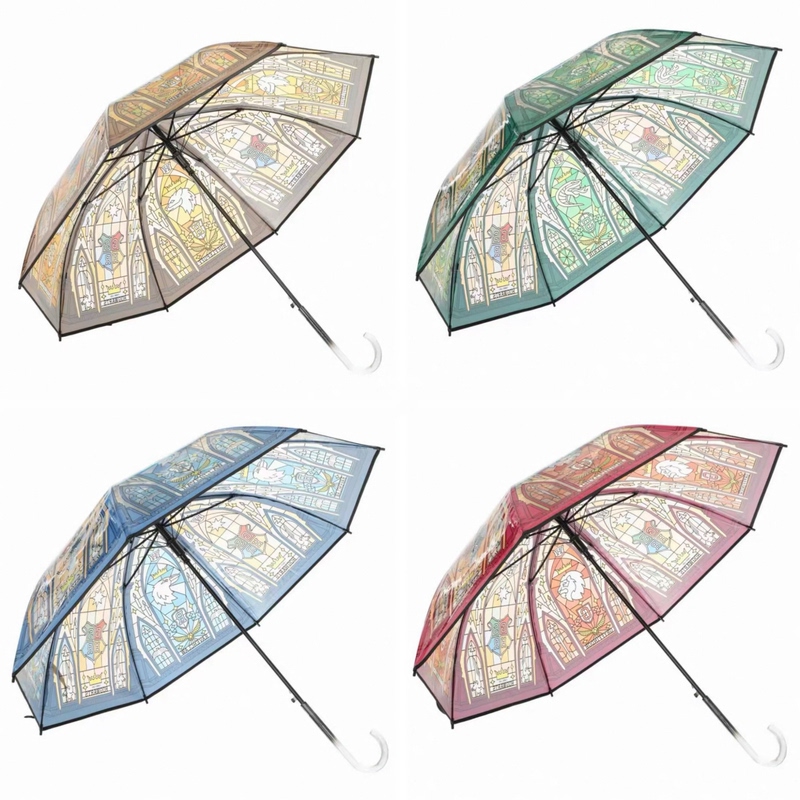 Authentic Miniso Harry Potter Quidditch Series Window Decoration Transparent Long-Handled Umbrella Parasol Hogwarts
