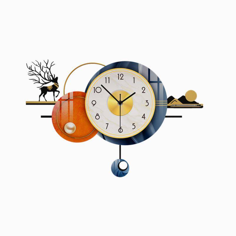 Net Red Dining Room Light Extravagant Wall Hanging wall Clock Living room Modern minimalist Atmospheric watches Decoration Home Fashion creative clock