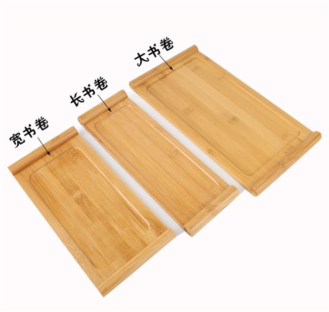 Phong cách Nhật Bản khay gỗ đơn giản khay gỗ rắn khay gỗ hình chữ nhật khay trà khay trà khay nướng kích thước hỗ trợ tùy chỉnh - Tấm