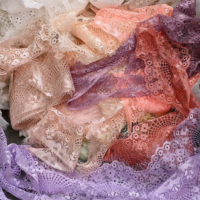 DIY farbige Wimpern Spitzenbesatz mit Blumenmuster für Rock Saum Ärmel Ausschnitt Kleidung Unterwäsche Stoffbesatz – Detail 3