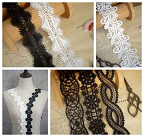 Pure cotton water-soluble embroidery Lace edge DIY wedding material headdress belt clothing home textile decorative lace accessories