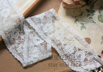Wide 4 5cm Bilateral lace embroidered lace fabric diy clothing headgear Clothing Home Textile Art Accessories Lace