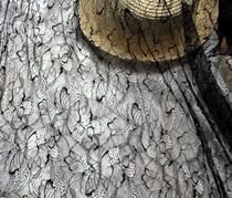 Wide 1 5 m hollowed out no slingshot Lace Mesh Clothing Fabric Diy Wedding background Decorative Curtains Sofa Fabric
