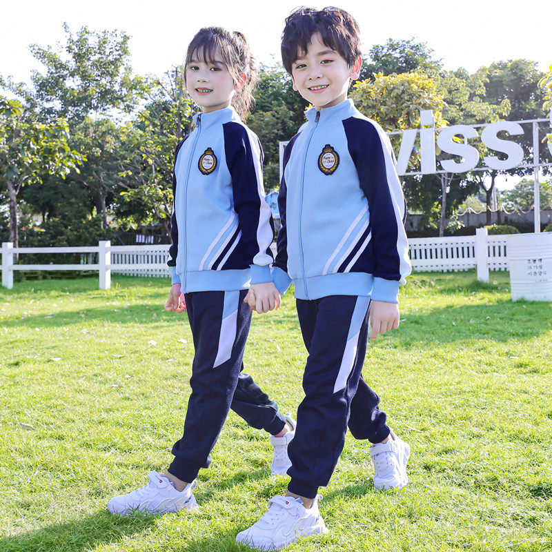 Primary school uniforms spring and autumn suits first grade class uniforms college style kindergarten uniforms summer sports three-piece suits