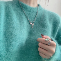 Dish Yue Mohair Korean Loose Turtleneck Women's New Fall Winter 202020E Lazy Wind Knitted Jacket