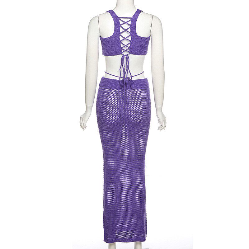 Women's camisole low waist skirt suit немного назад Сердце заниженная талия юбка установите женщина для девушки 