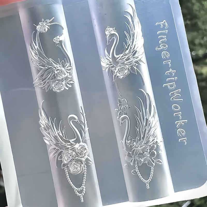 Fingertipworker|Niche Exquisite Original Authentic Tassel Swan Nail Art Mold Stickers Fingertipworker|Niche Exquisite Original Authentic Tassel Swan Nail Art Mold Stickers