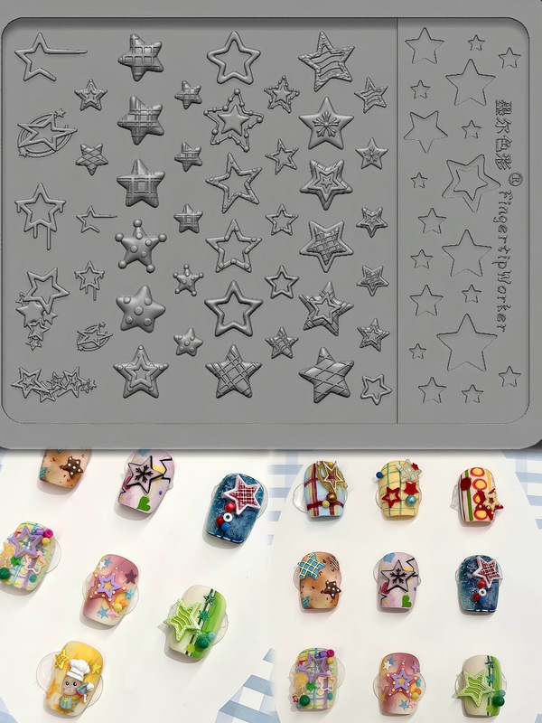 Fingertipworker｜Collaboration with Melbourne Color, Unique and Diverse, Super Beautiful and Exquisite Star Nail Art Molds