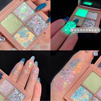 Eyeshadow plate ins Super fire shiny Super Flash mashed flash eye makeup sequin Sparkling Powder pearlescent