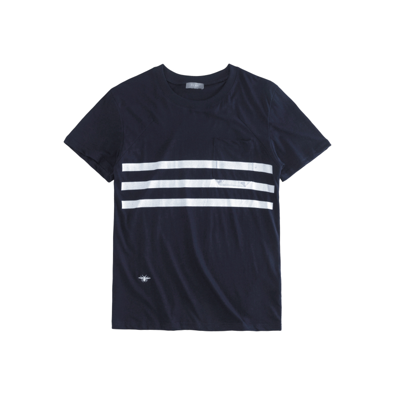 Tear Paradise Tear Dh Striped Print Short-Sleeve Bee Embroidery Slim-Fit T-Shirt Hediboy Skinny Tear Paradise Tear Dh Striped Print Short-Sleeve Bee Embroidery Slim-Fit T-Shirt Hediboy Skinny