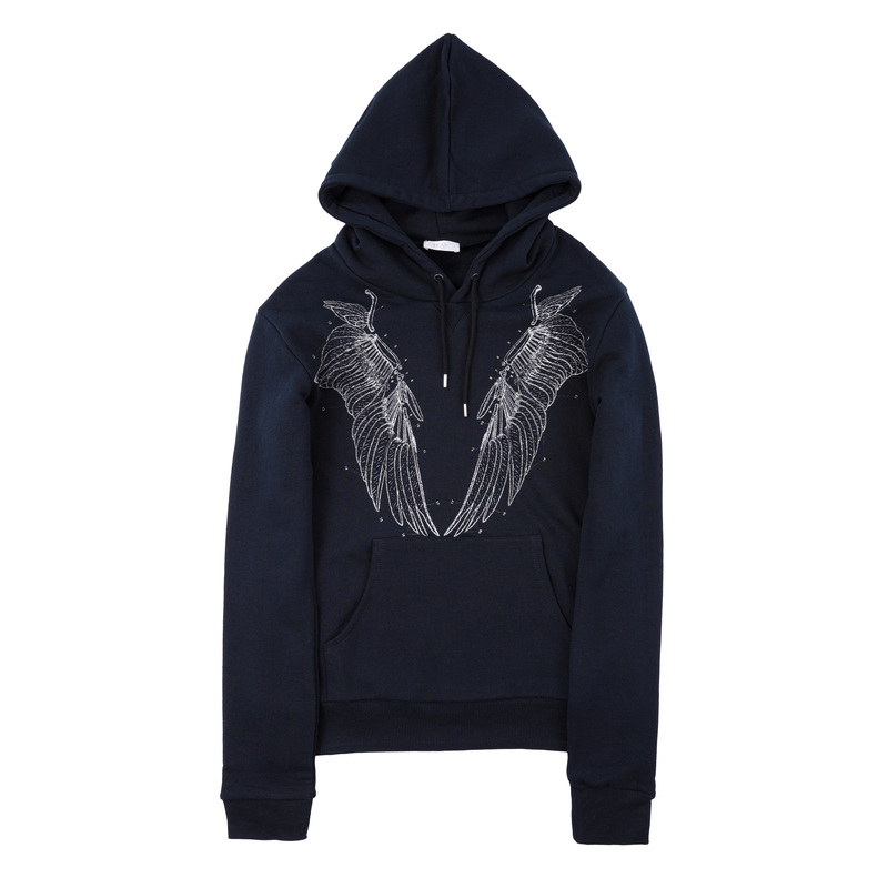 Tear Dh Skeleton Wings Navy Blue Slim Fit Hoodie Hediboy Skinny Tear Dh Skeleton Wings Navy Blue Slim Fit Hoodie Hediboy Skinny