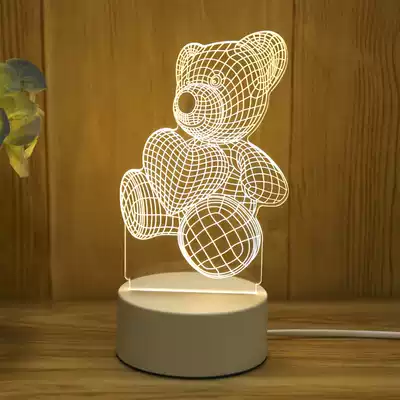 New charging LED 3D night light bedroom bedside smart lamp children birthday gift creative gift customization