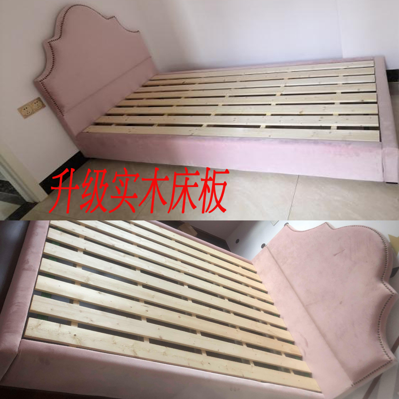 Children S Bed 1 2 Meters Soft Bag Bed Simple Modern Girl Double Bed Pink Princess Bed Storage