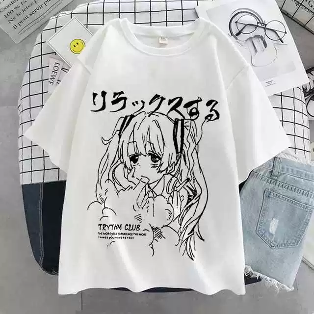 [Oversized T Shirts Anime Y2k Women's T Shirt Print Clothing]