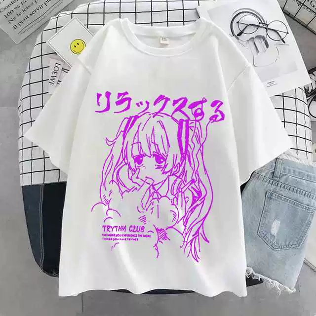 [Oversized T Shirts Anime Y2k Women's T Shirt Print Clothing]