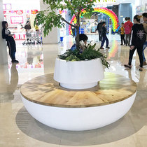 GRP Tree Pool Sitting Stool Creative Round Casual Seat Large Circular Beauty Chen Profiled Flower Pot Stool Factory Direct