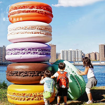 Customize GRP macaron sitting stool creative doughnut decoration chair mall square event Decorative Sculpture Pendulum
